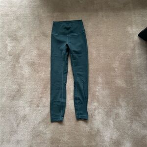 Lululemon Wunder Train HR Tight 25” Rainforest Green Size 4